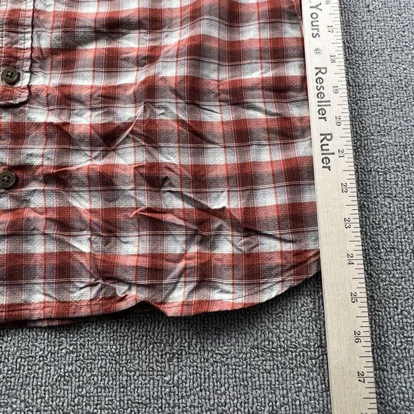 PrAna Shirt Adult Medium Check Button Up Long Sleeve Outdoor Casual Men's - Picture 12 of 14